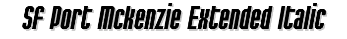 SF Port McKenzie Extended Italic font